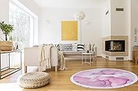 Vista 5 de Violet Mist Toallas de playa de microfibra de gran tamaño, redondas, teñido anudado, sin arena, de secado rápido, hippie, bohemio, circular, toalla