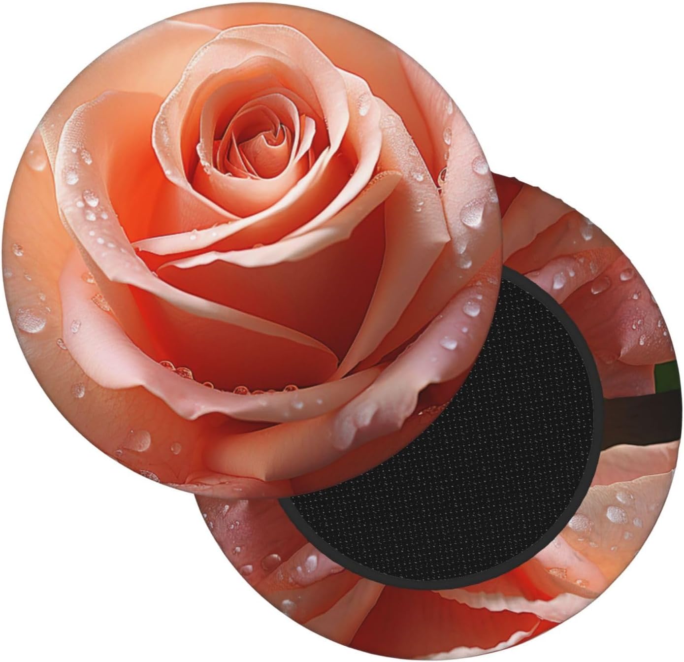 Bar Stool Cover Round Elastic Stool Cushion Covers Rose Flower Bar Chair Cover Washable Stool Cushion Slipcover Stretch Stool Seat Covers for 12-14 Inch Chair