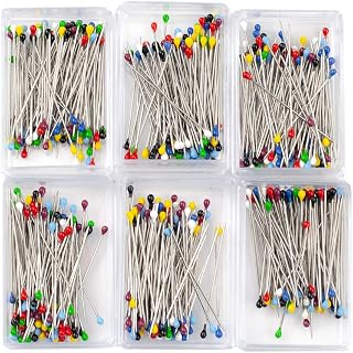 Decorative Sewing Mixed Colors Ball Head Pins 3cm (Approx 1.20in) Round Manmade Corsage Pin Straight Dressmaking Pins (6 Pack)