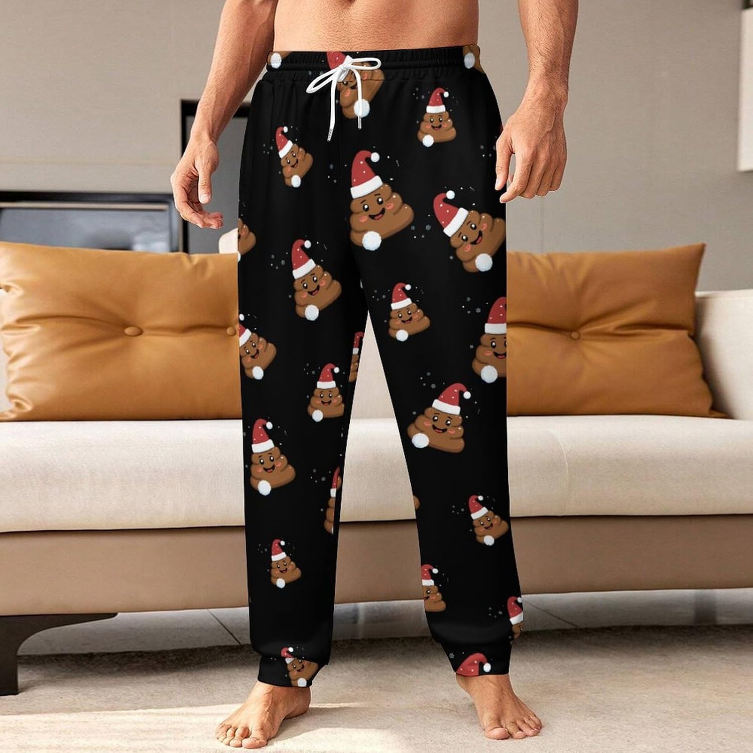 Funny Poop Christmas Casual Men's Sweatpants Lounge Pant 4X-Large