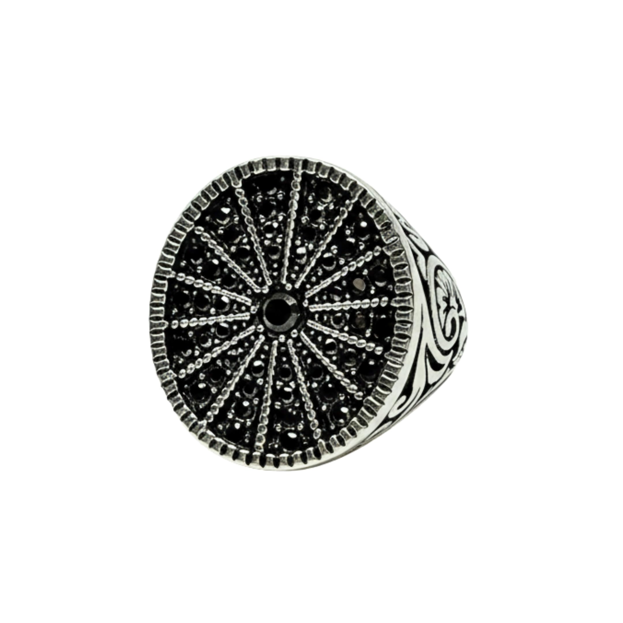 the men thing Royal Series - SHADOW SUN RING - Pure Stainless Steel Men’s Steel-Plated Ring – Statement Luxury Jewelry (Size : 15-16-17-18-21-22-26-27)-picture-10
