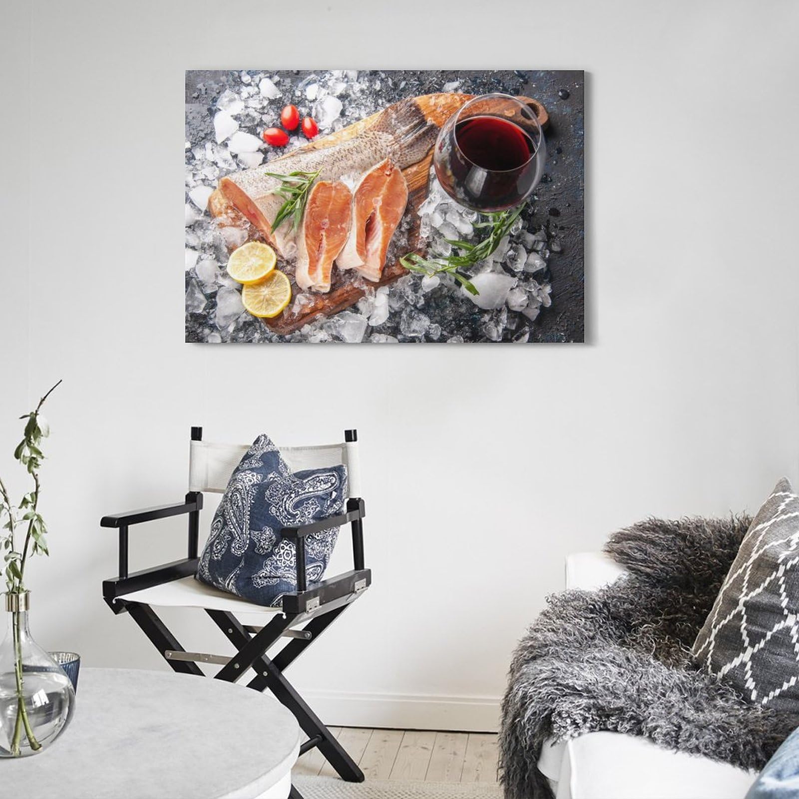 NIZIEE Delicious Food Poster Fischfilet Sashimi dekoratives Gemälde Leinwand Poster 60 x 90 cm