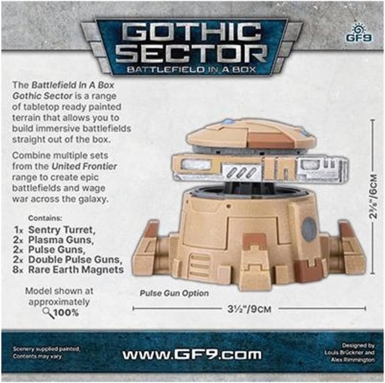 Gale Force Nine United Frontier - Sentry Turret, Neutral/Metallic, Heroic Scale - Image 2