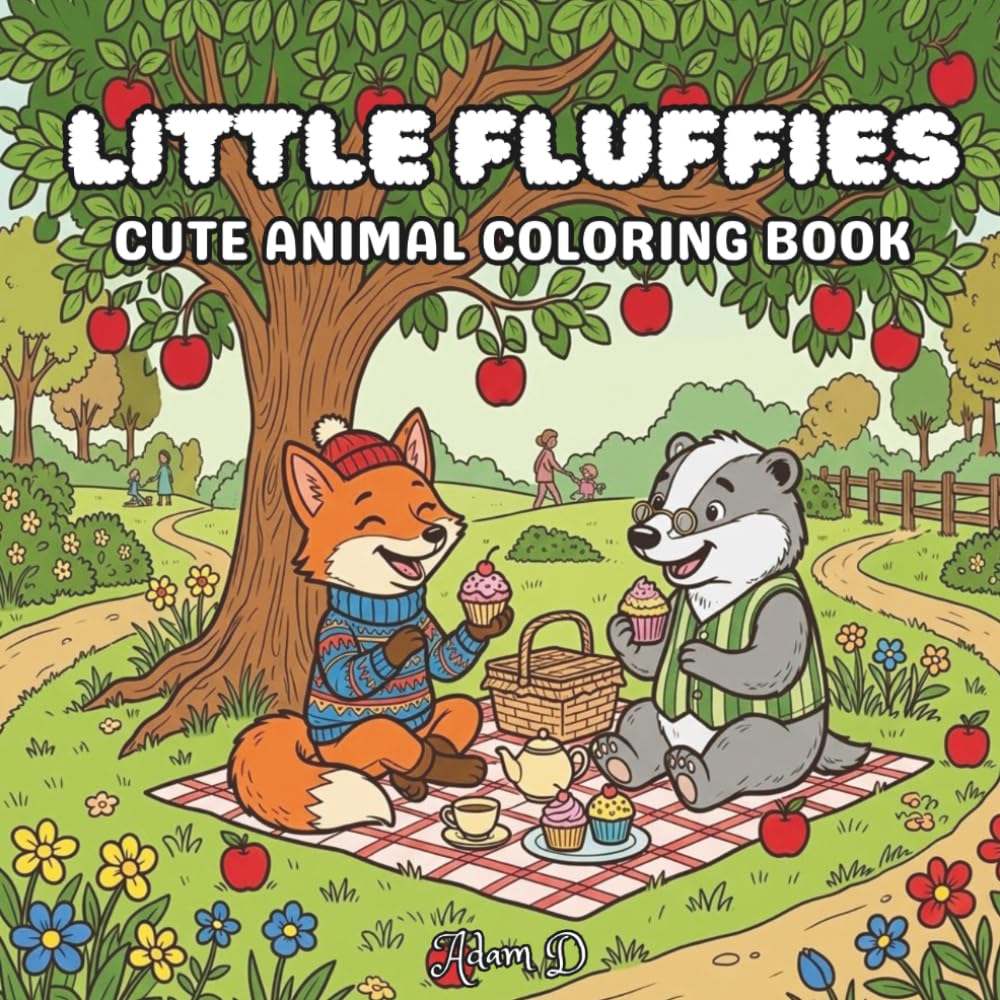 Little Fluffies: Cute Animal Coloring Book