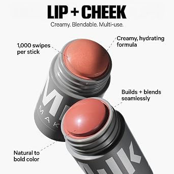 Milk Makeup Lip + Cheek Stick Buildable Cream Blush + Lip Color w/Hydrating Mango Butter + Avocado Oil for a Natural Flush Long-Lasting, Multiuse, Vegan Formula