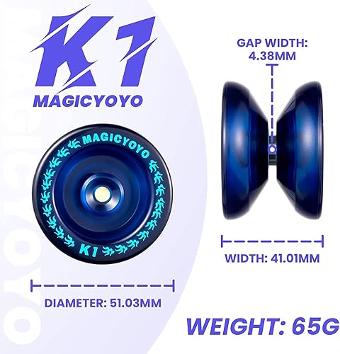Miniatura 4 de Yoyo Professional Responsive YoYo K1-Plus, Yoyo de plástico para niños, Pro Trick Yo Yo+12 cuerdas+guante+bolsa de almacenamiento, paquete con bolsa