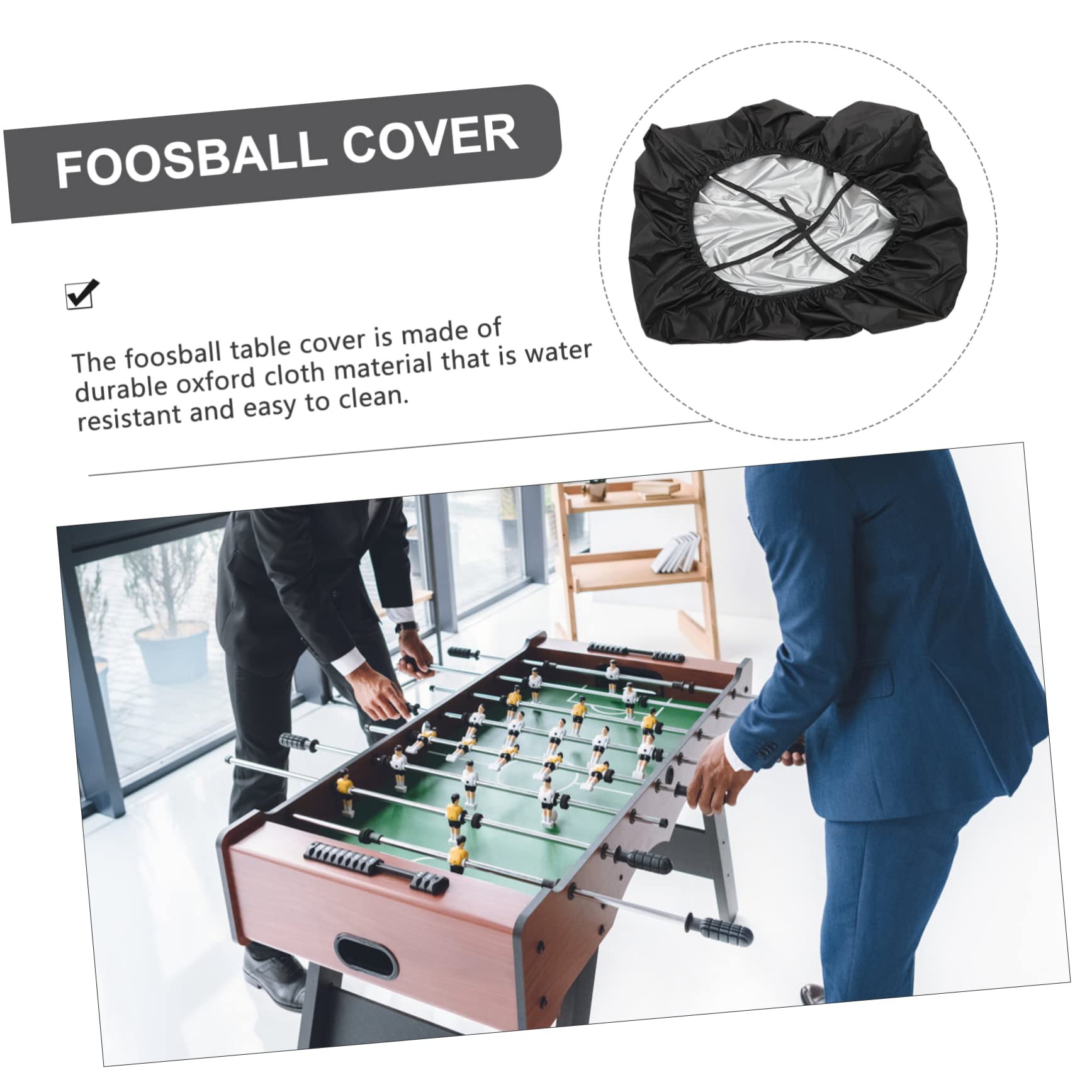 Gatuida Copertura per Calcio Balilla da Esterno Oxford, Sottile e Pieghevole Fascia Elastica Regolabile per Protezione Tavolo da Gioco