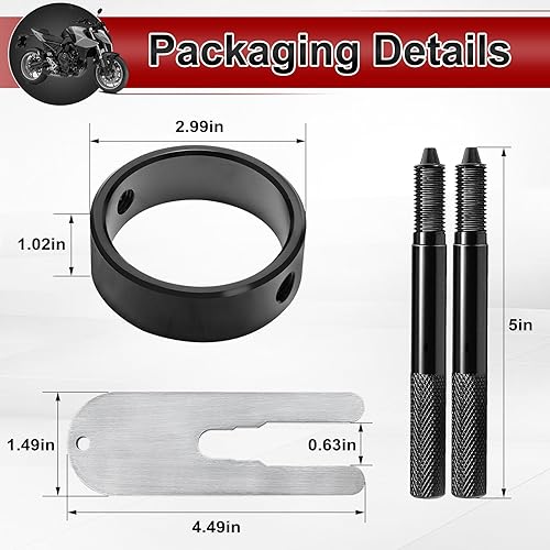Miniatura 2 de Kit de herramientas de compresor de resorte de horquilla universal para motocicleta, kit de reparación de horquilla de bicicleta de calle invertida