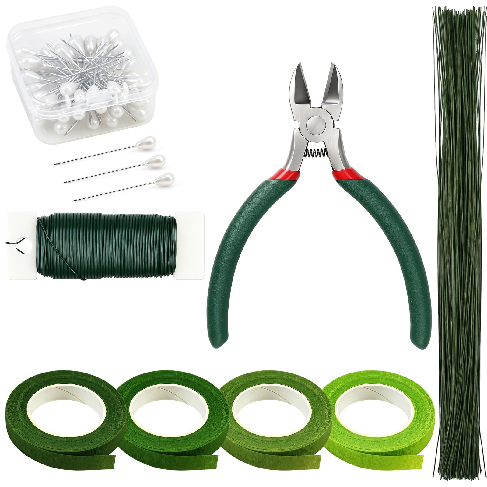 Floral Tool Kit: Wire, Tape, Cutters & Pins for Bouquet Making & Crafts