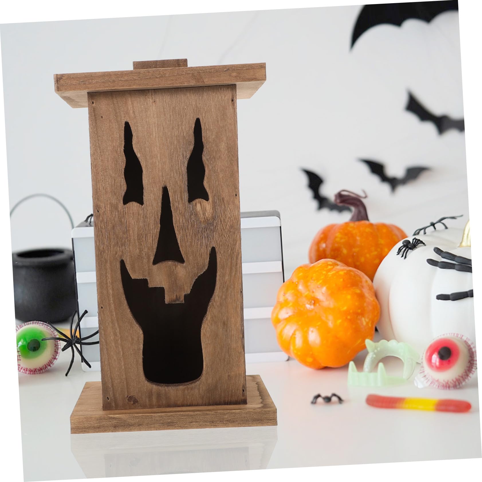Homoyoyo Halloween-Dekoration Geisterstatue aus Holz Geisterdekoration Gartenparty Landschaftsdeko Gartendeko Halloween-außendekoration Geisterschmuck für Halloween-Partys