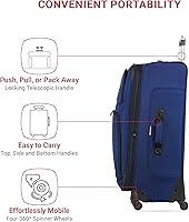 Vista 83 de SwissGear - Equipaje suave expandible Sion con ruedas, Negro