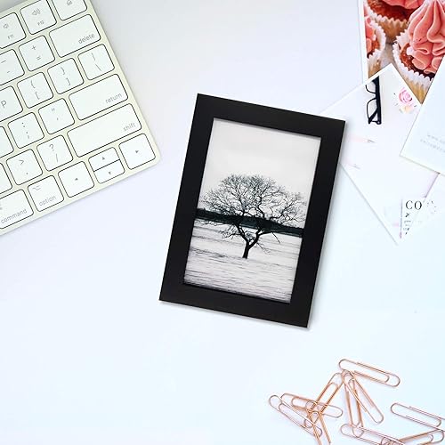 Vista 154 de Egofine Portarretratos de 9 x 12 pulgadas hecho de madera maciza con plexiglás, fotos de 5 x 7/6 x 8 con paspartú o de 9 x 12 pulgadas sin paspartú