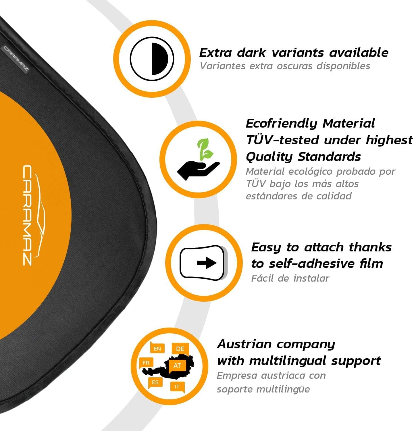 Car Window Shade for Baby with Certified UV-Protection 2 Pack - 20x12