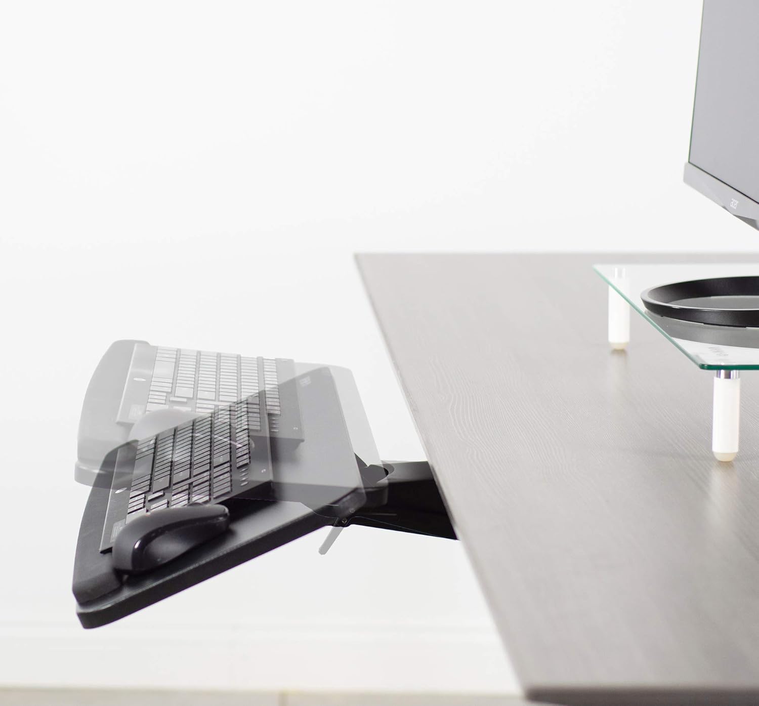VIVO Adjustable Computer Keyboard & Mouse Platform Tray Ergonomic Under Table Desk Mount Drawer Underdesk Shelf (MOUNT-KB03B) : Office Products