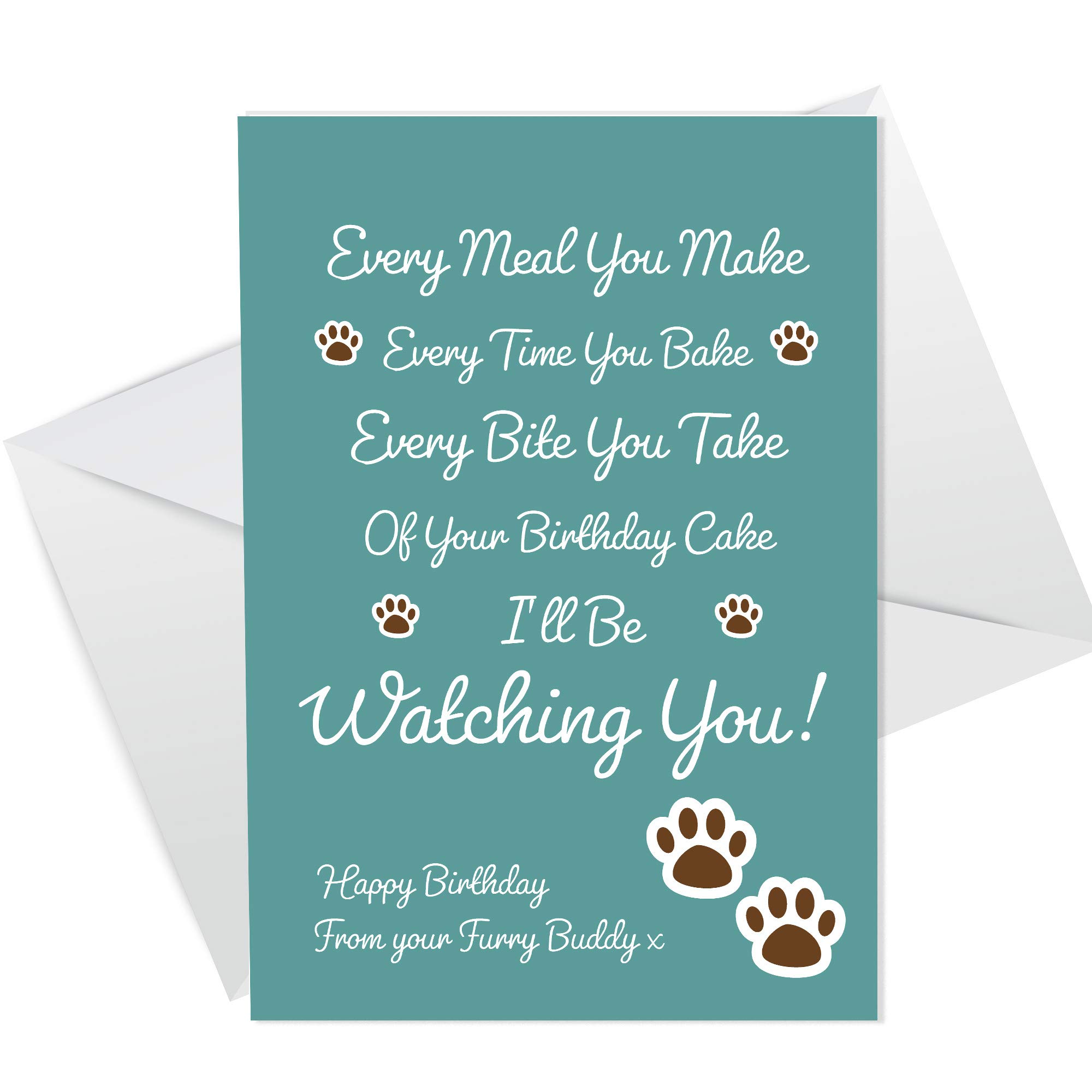 Funny Happy Birthday Card From The Dog Pet Theme For Husband Wife Mum Dad