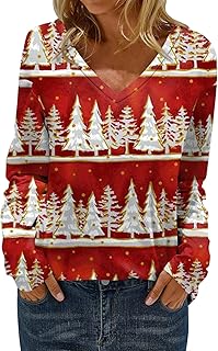 VVNHJA Merry Christmas Shirt for Women Crewneck Funny Snowman Graphic Sweatshirt Casual Holiday Long Sleeve Tops Sweater Christmas Christmas Sweatshirt Women Simple Christmas Sweatshirt