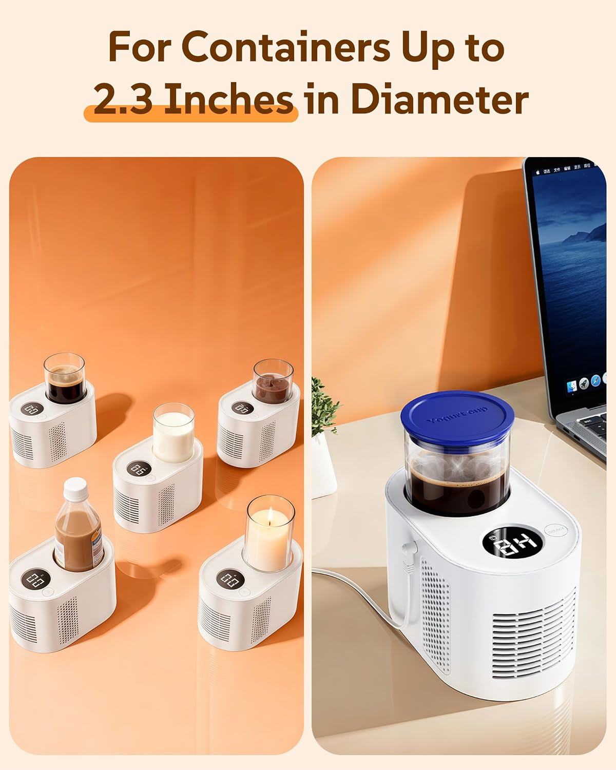 Coffee Cup Warmer,Mini Refrigerator for Wine Chiller,3-In-1 Cup Warmerfor Desk(Cooling, Heating, and Fermentation), Coffee Warmer, Suitable for Bedroom, Study, Office, etc.