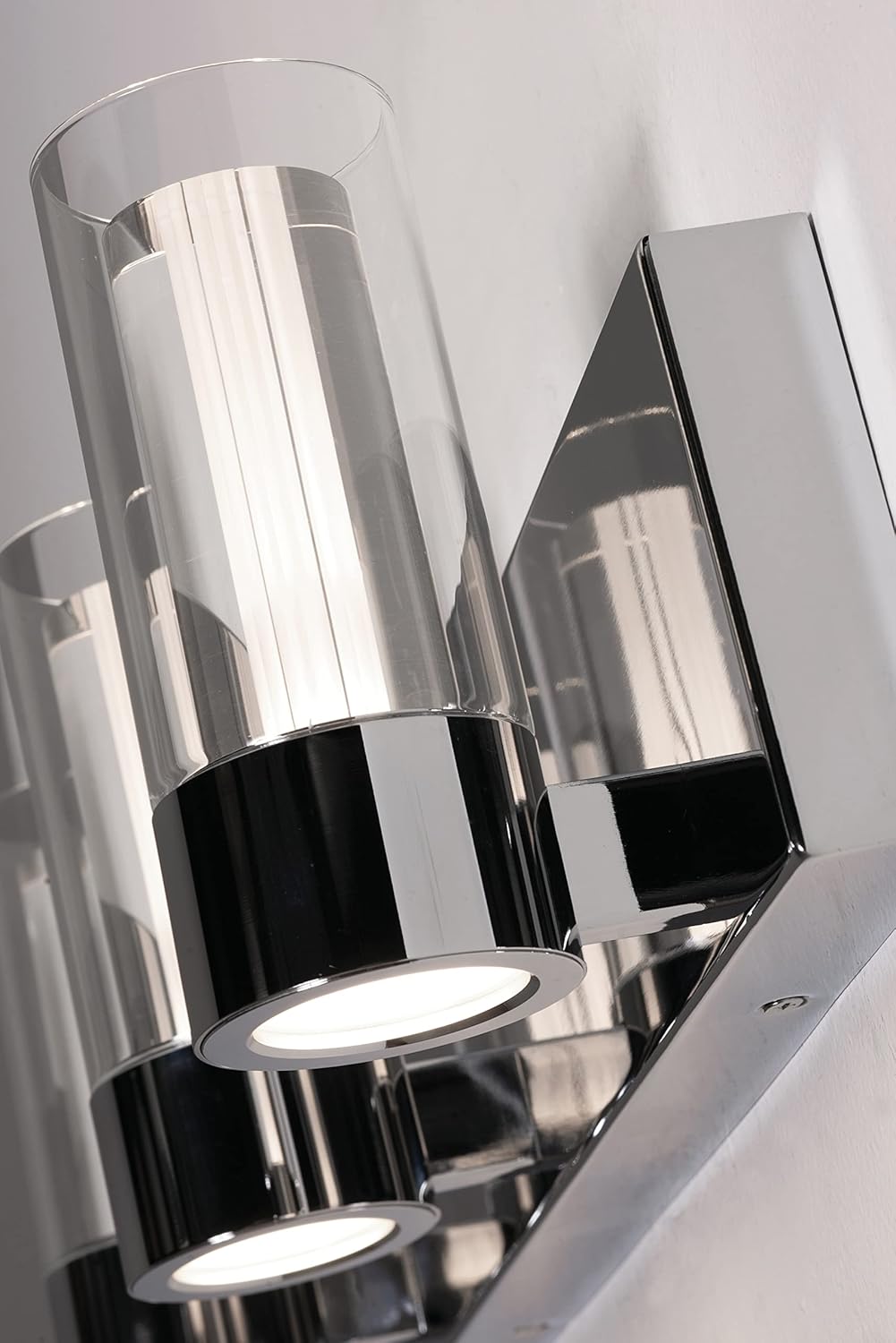 Delphia - 3-Light Vanity - Polished Chrome Finish - Clear Acrylic