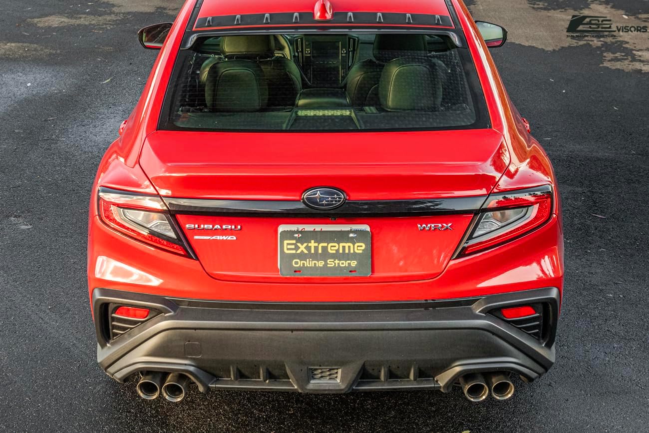 Replacement for 2022-Present Subaru WRX Models | JDM Performance Style Tinted Black Rear Roof Window Wing Visor Spoiler DWV-V263