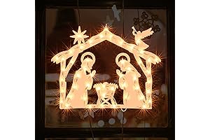 Enchanting Lighted Nativity Window Decoration: A Festive Display for Any Space