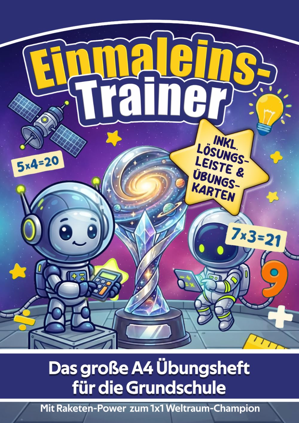 Einmaleins-Trainer: Das große A4 Übungsheft für die Grundschule: Kleines & großes 1x1 spielerisch lernen mit Raketen-Power zum Mathe-Profi – Inkl. ... Einmaleins sowie Division spielerisch lernen)
