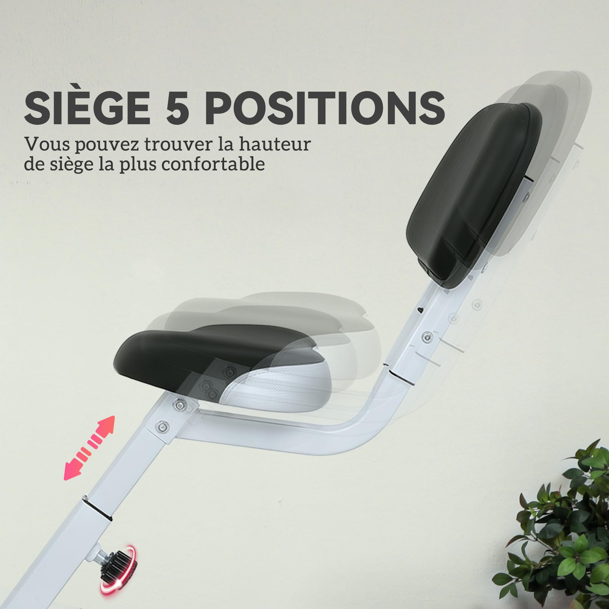 HOMCOM Vélo d'Appartement Magnétique Pliable - Collaboration Aosom.fr x FFHandball - Vélo de Fitness en X Silencieux pour Sport Maison et Cardio-training - Écran LCD & Capteur Pouls