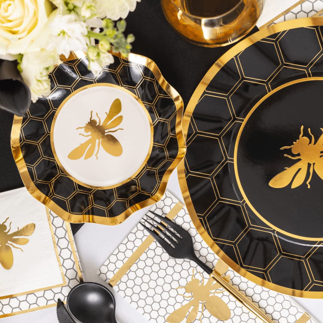 Sophistiplate 64-teiliges Geschirr-Set Dekorative Pappteller Premium, schwere Teller für Partydekorationen Partyzubehör Set beinhaltet Abendessen, Salat, Teller und Servietten
