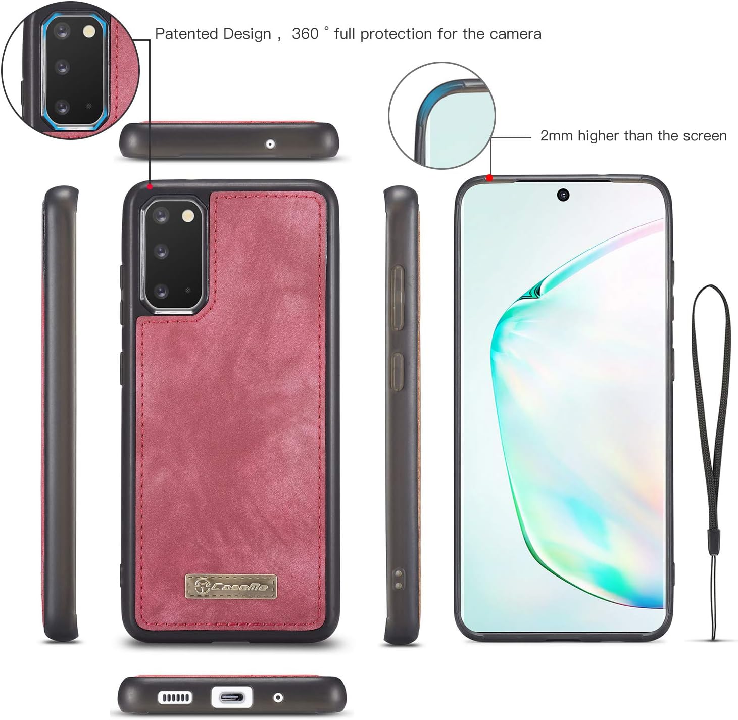 Best Deal 🛒 Bpowe Galaxy S20 Wallet Case,Zipper Purse Leather Shockproof TPU Bumper Detachable Magnetic Flip Case with Card Slots Stand Holder Cover for Samsung Galaxy S20 5G 6.2 inch (Red) Amazing 🔥 Bpowe Galaxy S20 Wallet Case,Zipper Purse Leather Shockproof TPU Bumper Detachable Magnetic Flip Case with Card Slots Stand Holder Cover for Samsung Galaxy S20 5G 6.2 inch (Red)