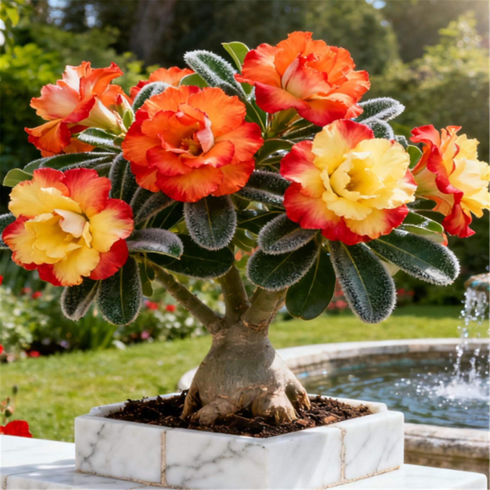 Mehrjährige Wüstenrose/Kältebeständige Wüstenrose/Wüstenrosen-Rhizom/Blühender Strauch im Topf-1 PCS-C