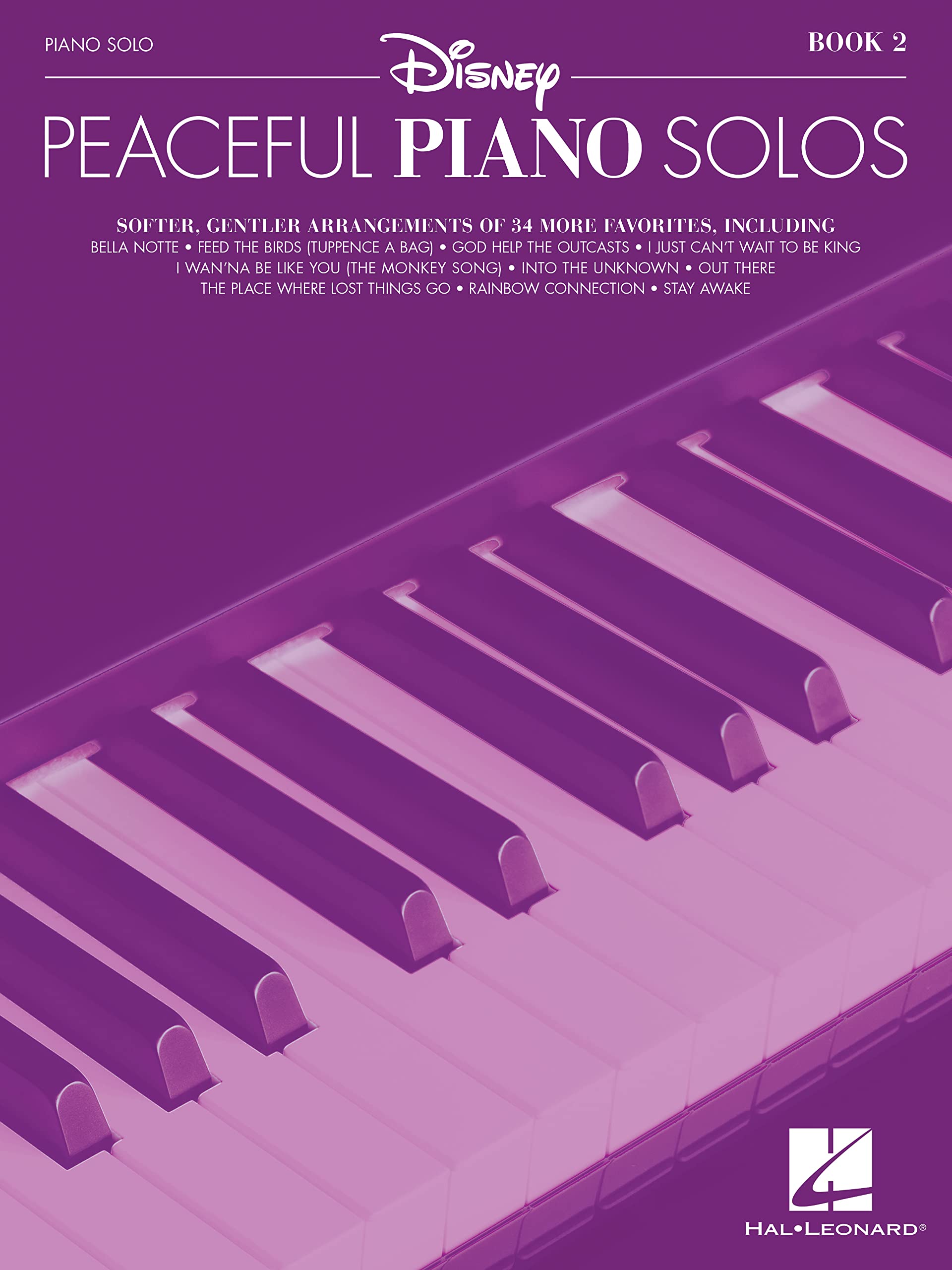 Disney Peaceful Piano Solos 2 : recueil de partitions de piano en anglais pour pianistes