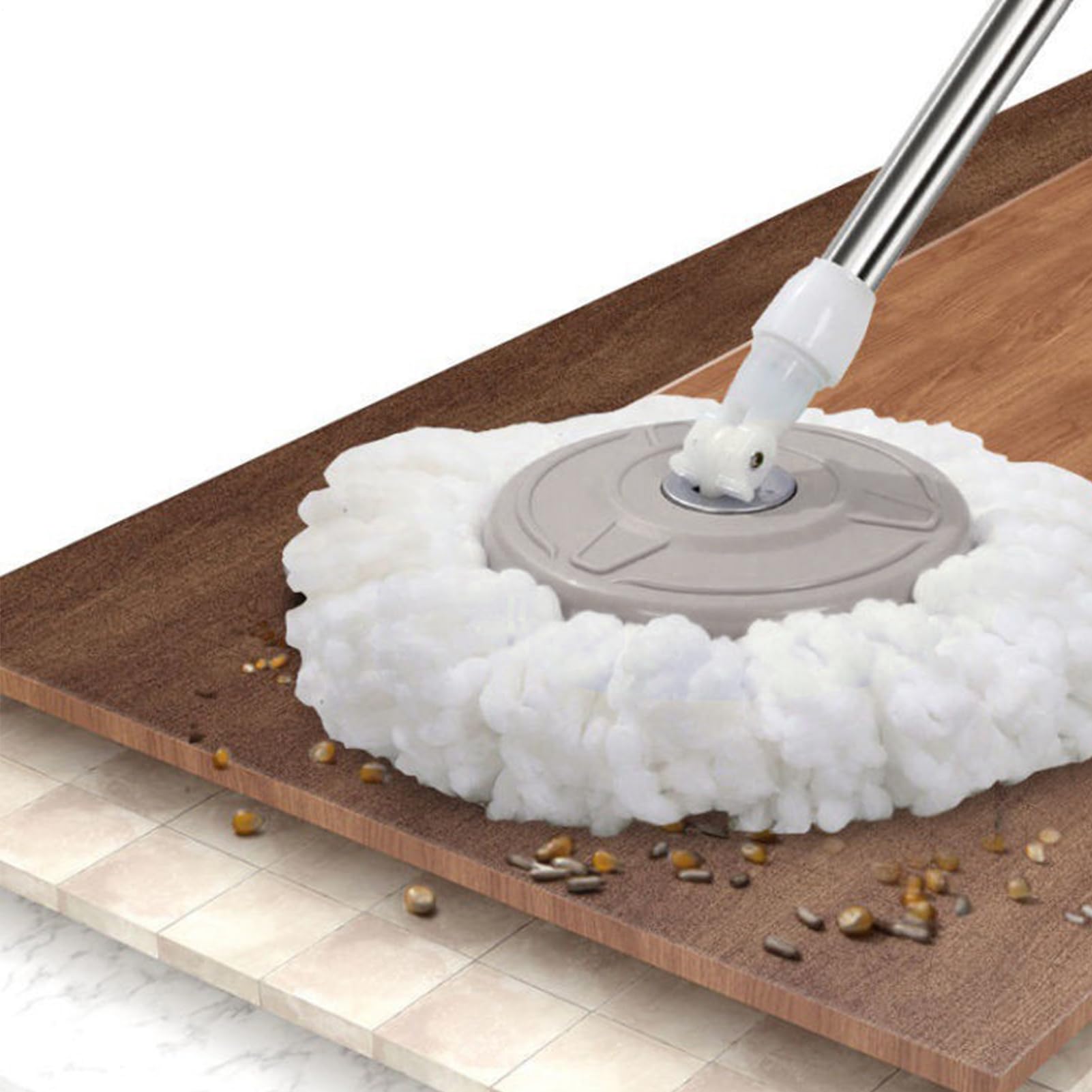 Rotativo con escurridor, giratorio de suelo, juego de cubos para escoba húmeda con rotación automática | Cubo con ruedas para fregonas para dormitorio, cocina, balcón, estudio, sala de estar
