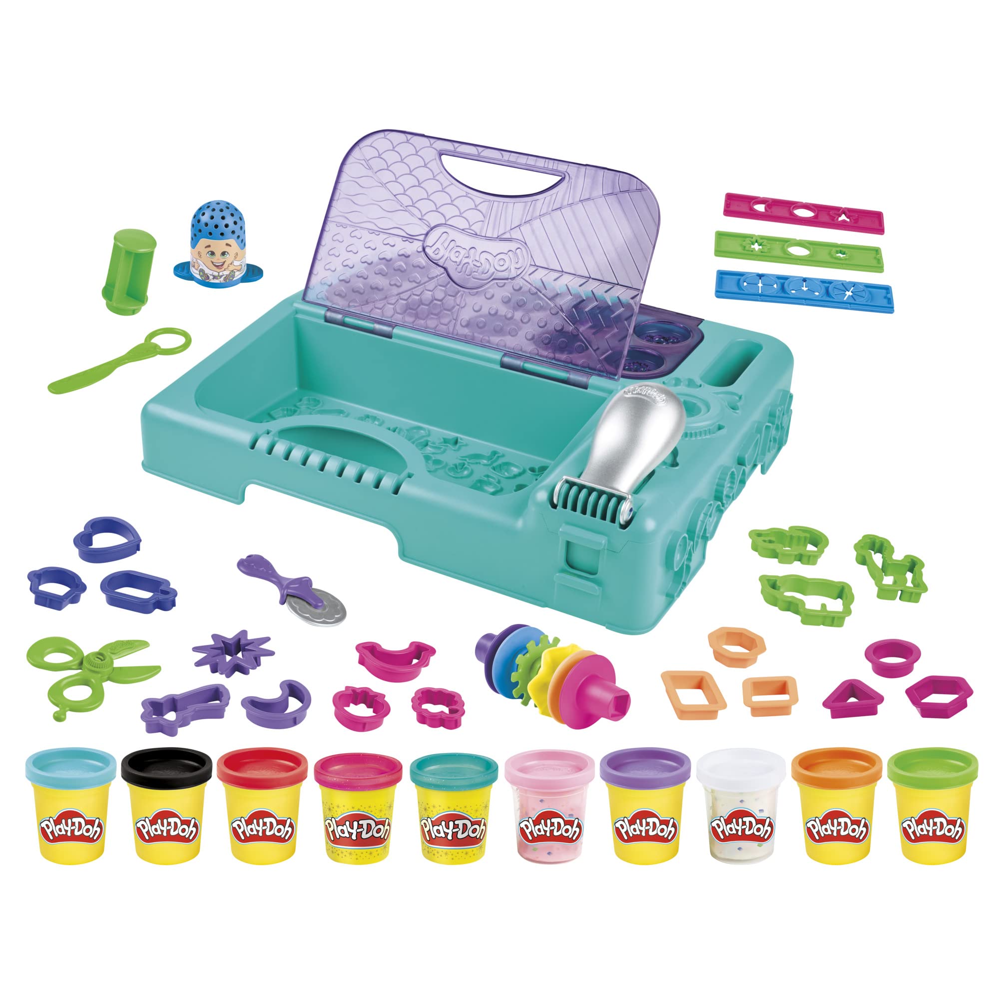 Play-Doh On The Go Imagine and Store Studio con más de 30 Herramientas y 10 ollas