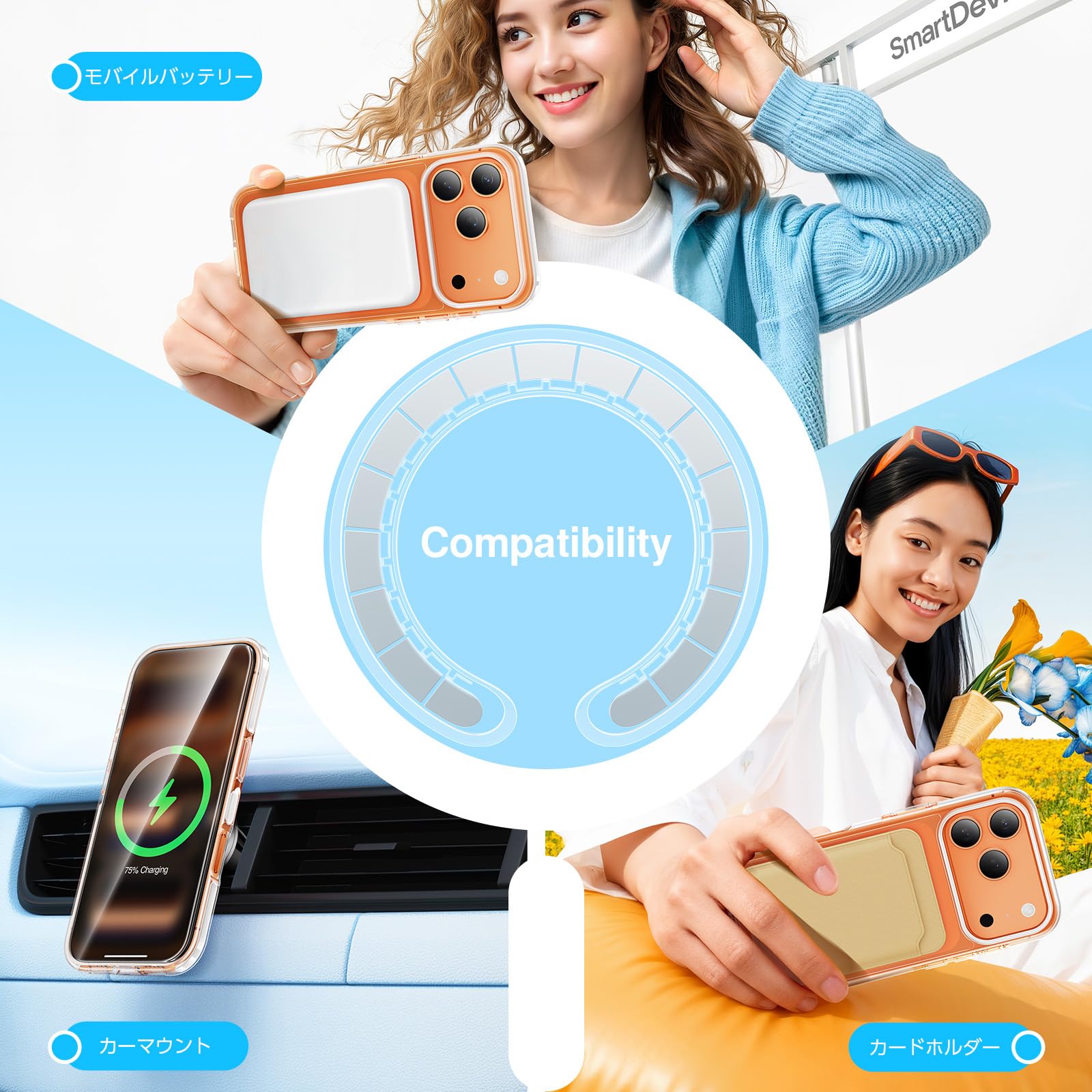 Amazon.co.jp: 【ケース&フィルムセット】SMARTDEVIL iPhone 17 Pro 用