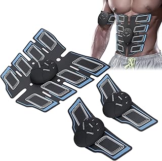 Abdominal Muscle Stimulator, EMS Muscle Stimulator Abdominal Trainer, Unisex Household EMS Abdominal Muscle Patch Muscle Training Stimulator Fitness Equipment Muscle stimulation(blue)