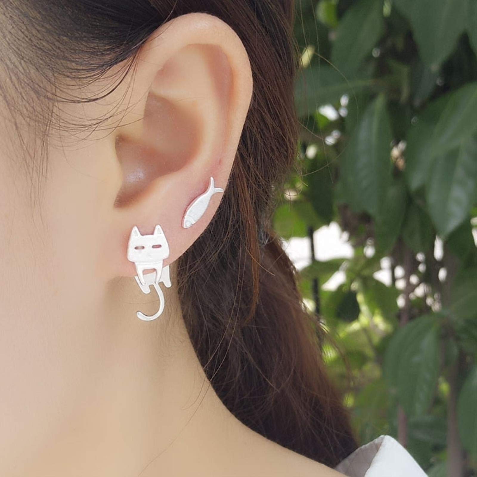 YFN Axolotl, orecchini in argento Sterling, carini animali