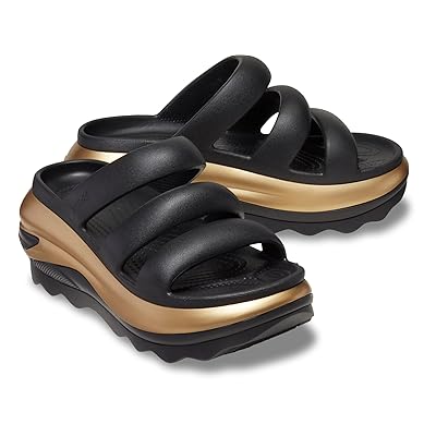 Crocs Mega Crush Triple Strap Sandal Sandals Black/Gold Metallic