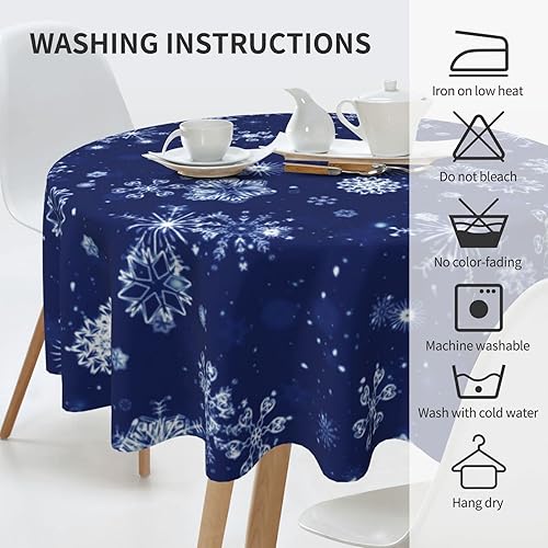 Miniatura 3 de Mantel redondo de Pascua de 70 pulgadas lavable mantel de conejo de Pascua decoración del hogar fiestas cenas comedor cocina