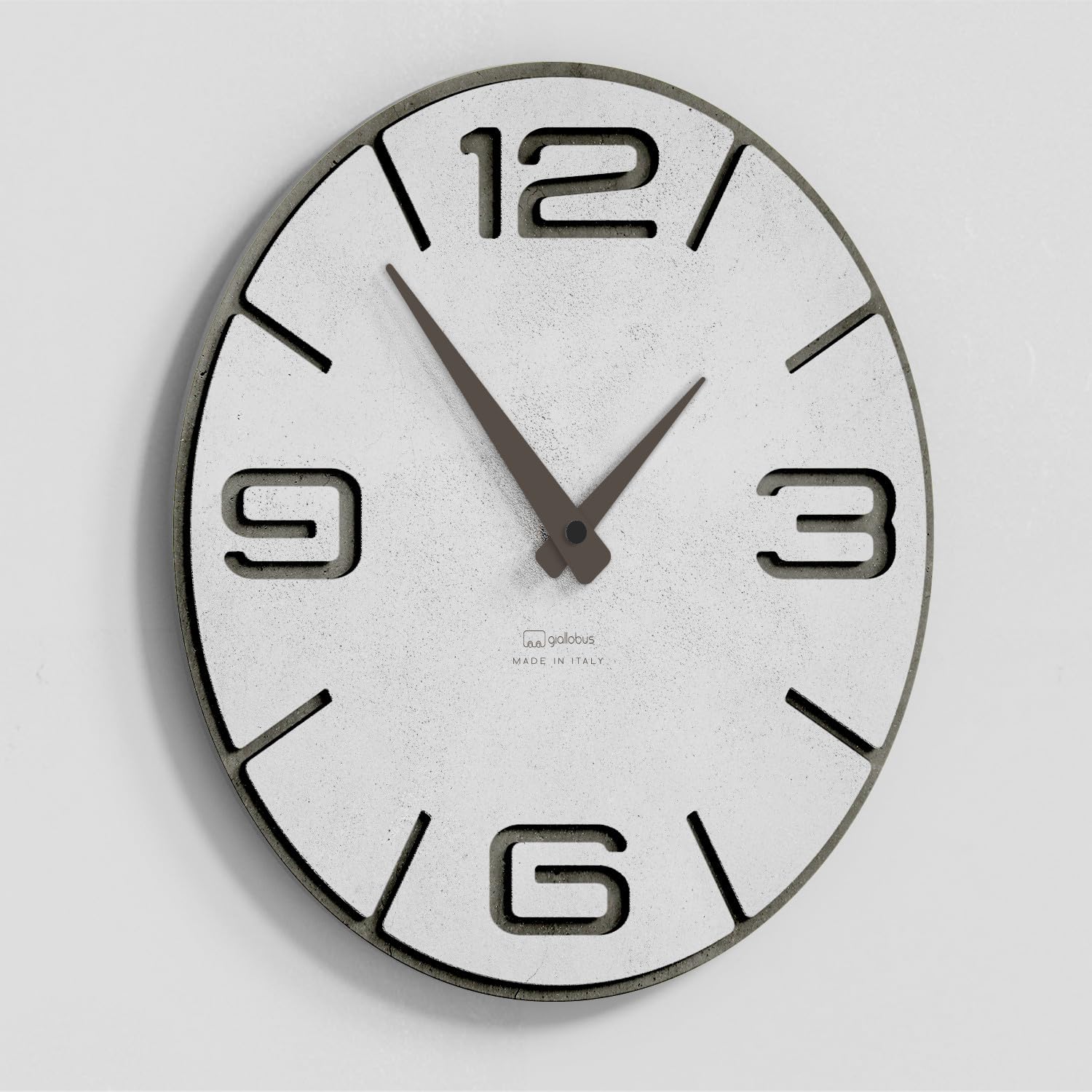 Giallobus - Orologio Bilay - Simple relief - Legno Mdf - Premium 45x45cm - n.02 Wall - Artigianale Made in Italy - Silenzioso - Idea regalo - Moderni doppio livello