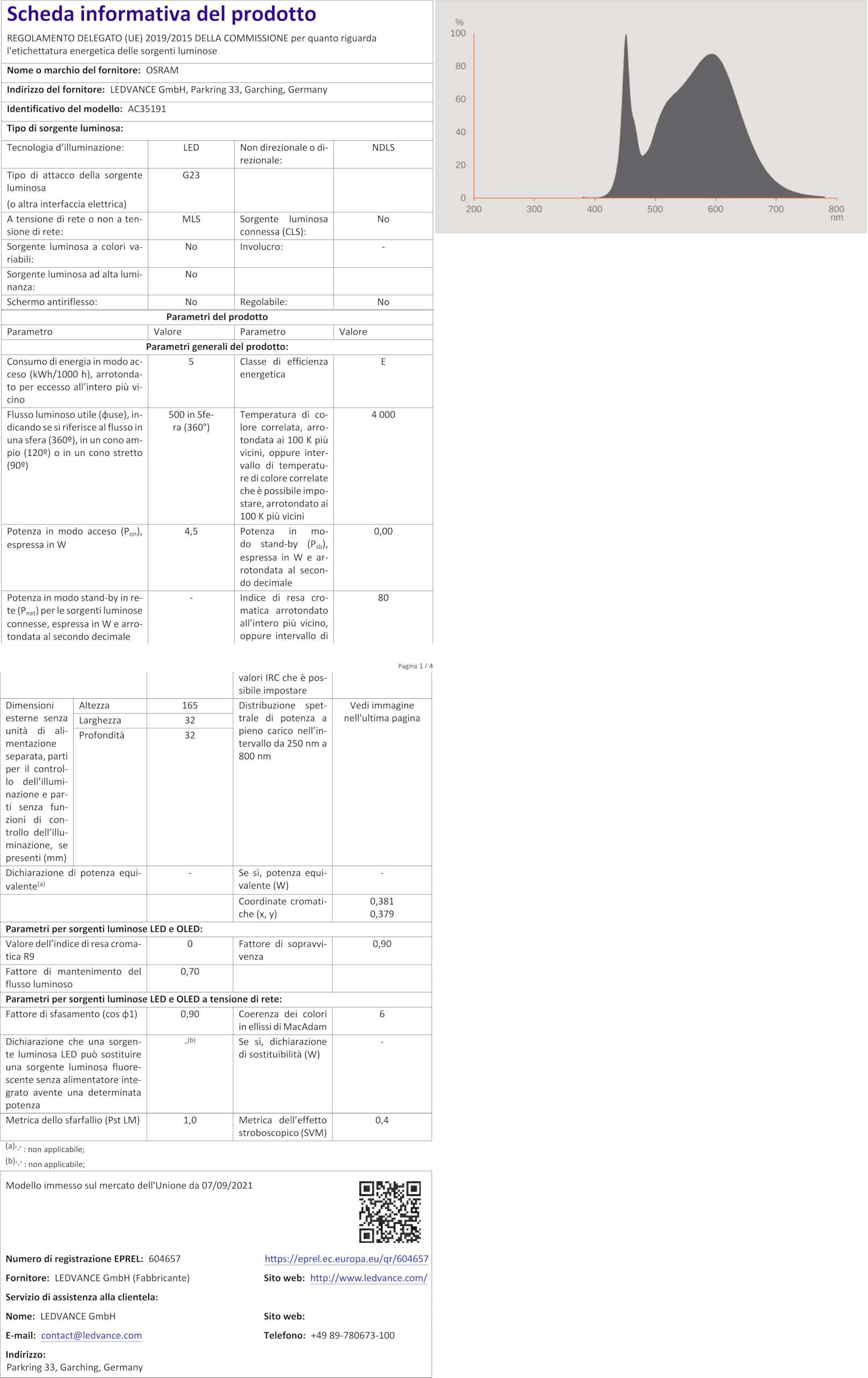 Lapada LED OSRA DULUX D 26 Per Base G24D-3, 9 Watt, 1100 Luen - Foto 14