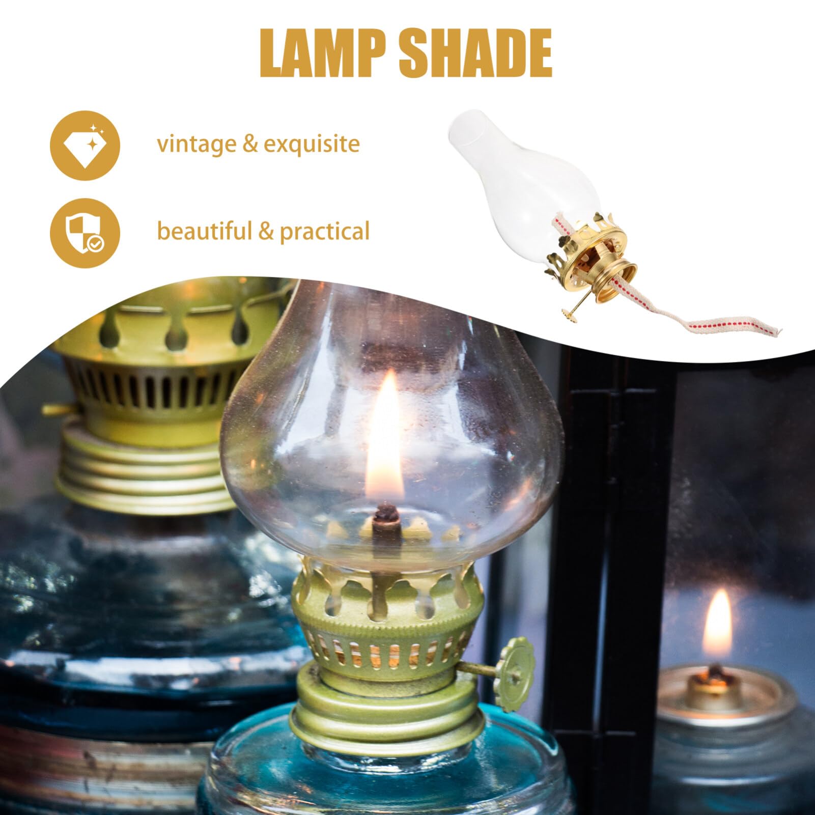 Pièce Lampe Antique Kérosène Brûleur Lampe à Huile Laiton - 2 Pièces Avec Support Cheminée - Pour Lampes Tempête Antiques Brûleur Laiton Lampe Tempête Kérosène Mèche Coton