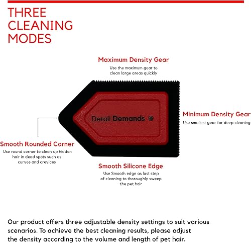 Miniatura 6 de Detail Demands Mini removedor de pelo de mascotas  Removedor de pelo de perro para alfombras de coche y suministros de limpieza de automóviles,