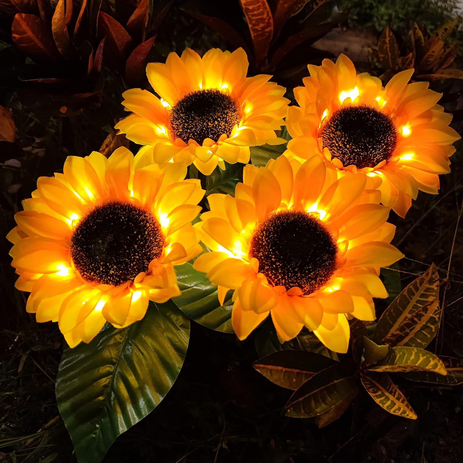 GIGAWATTS 4 Pcs Sunflower 8 LED Solar Garden Light Automatic Decorative Flowers Pot Lamp Diwali & Festival Decoration for Balcony Lawn Outdoor Indoor Backyards Pathways Driveway (Warm White) (B0CMQXQMBJ) Amazon Price History, Amazon Price Tracker