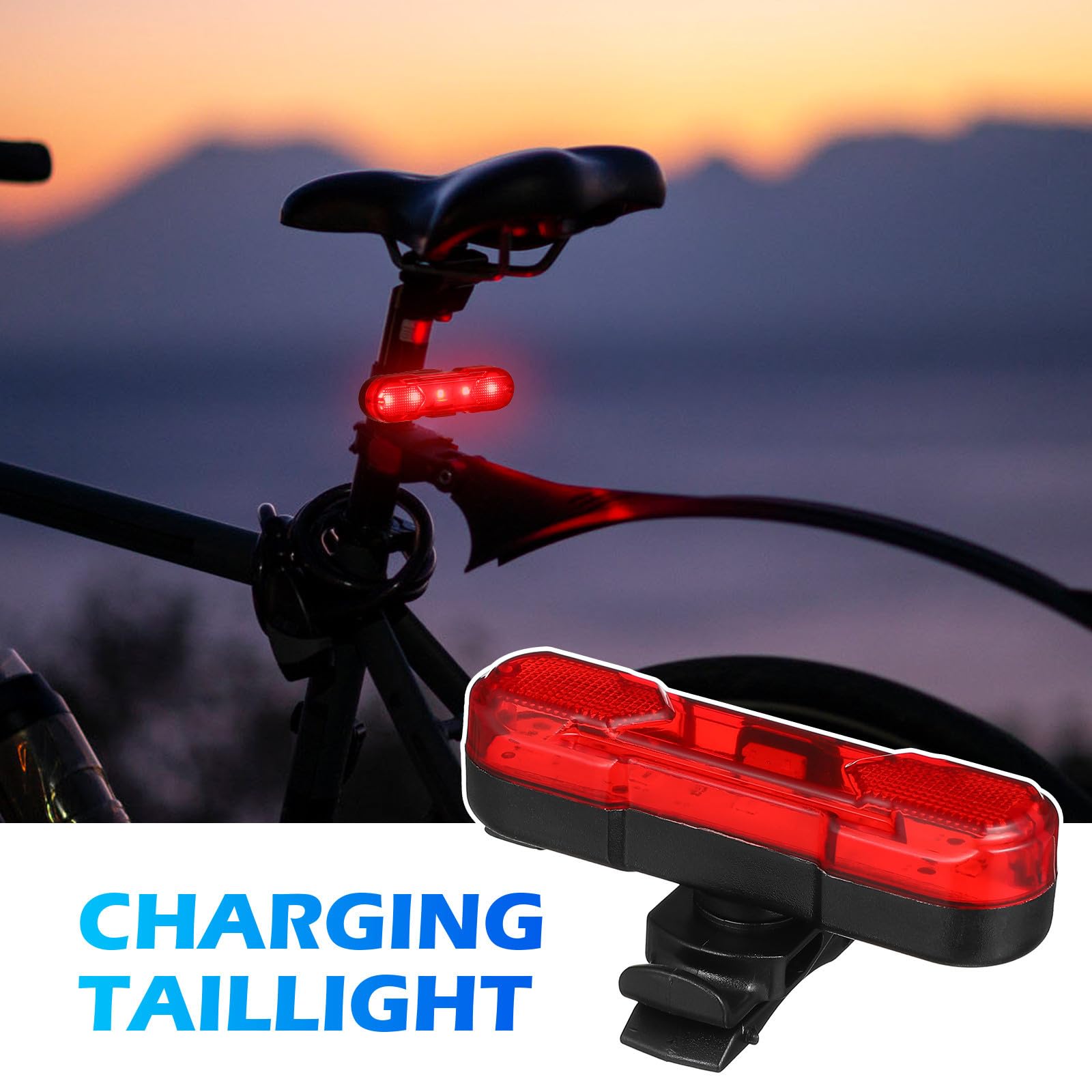 Luces LED para Bicicleta Batería de Gran Capacidad 4000 Mah, Soporte Ajustable para Teléfono, Diseño Dual LED y Material Abs para Ciclismo Diario y Paseos Nocturnos