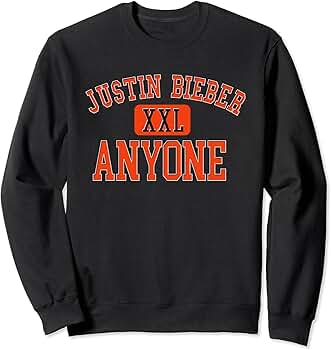 Justin Bieber Changes Pullover Hoodie パーカー 関税送料無料 Amazon.com: Official Justin Bieber Anyone Varsity Sweatshirt
