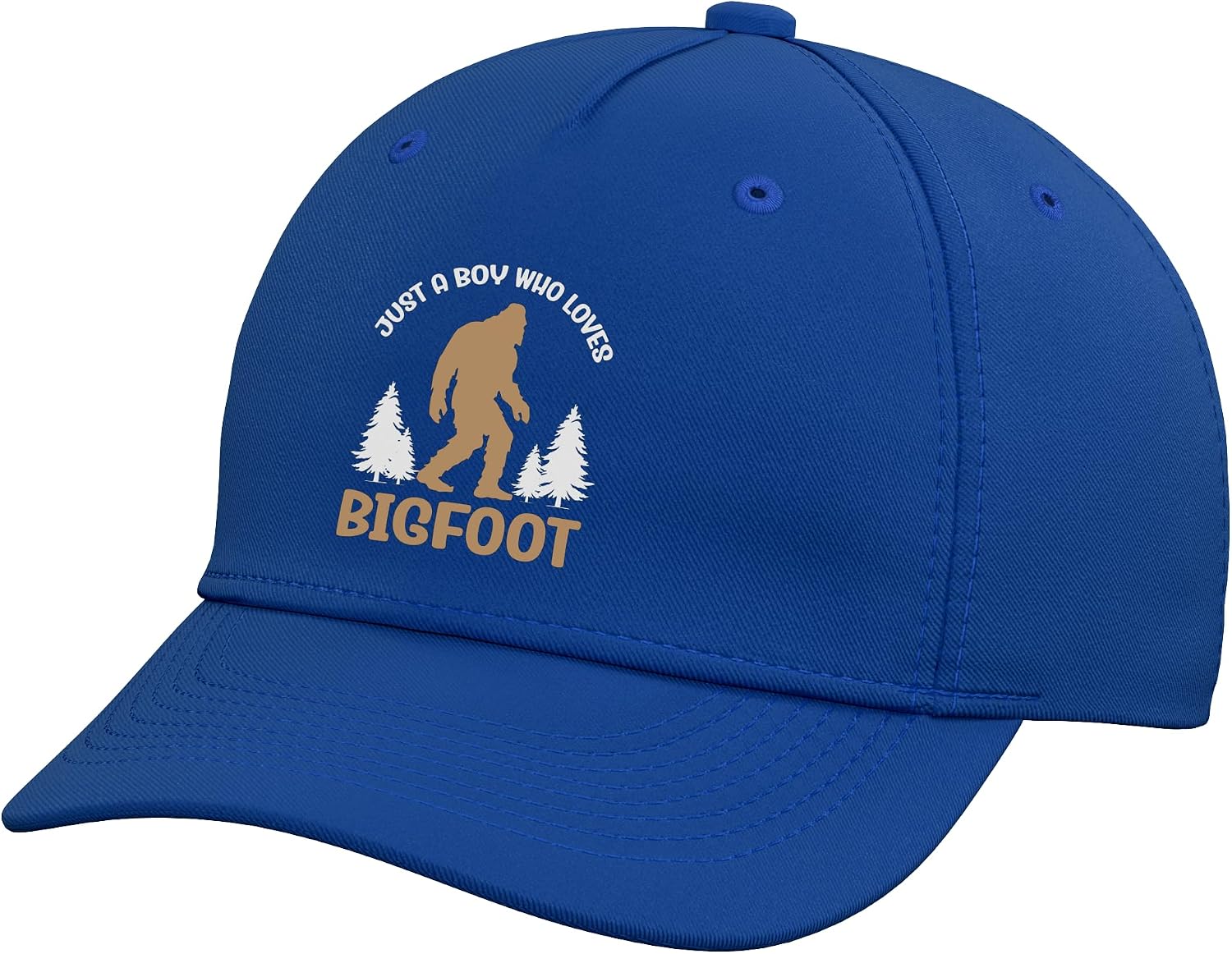 Just A Boy Who Loves Bigfoot Sasquatch Yeti Men Adjustable Baseball Hat