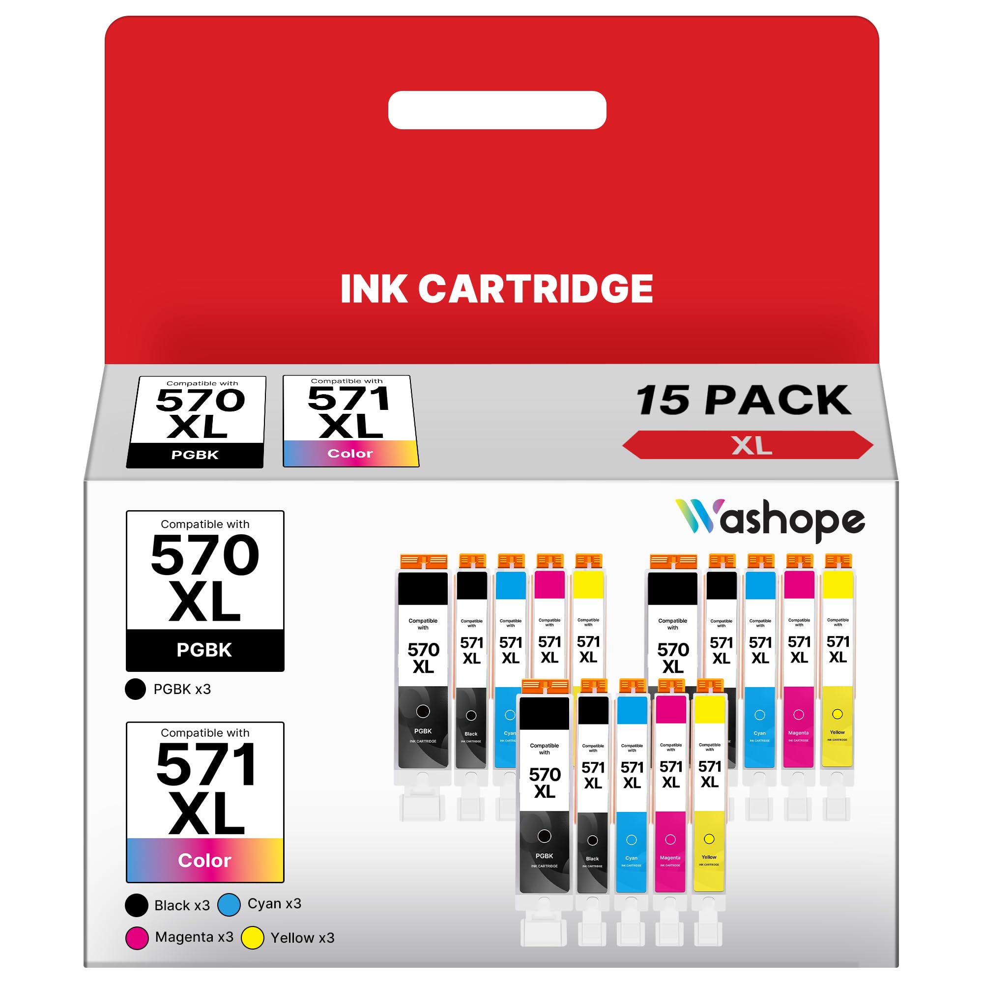 575XL 576XL PG-575XL CL-576XL Druckerpatronen Kompatibel für Canon 575 576 für Canon Pixma TS3550i TS3551i TS3750i TS3751i TR4750i TR4751i TR4755i TR4756i (1 Schwarz, 1 Farbe)