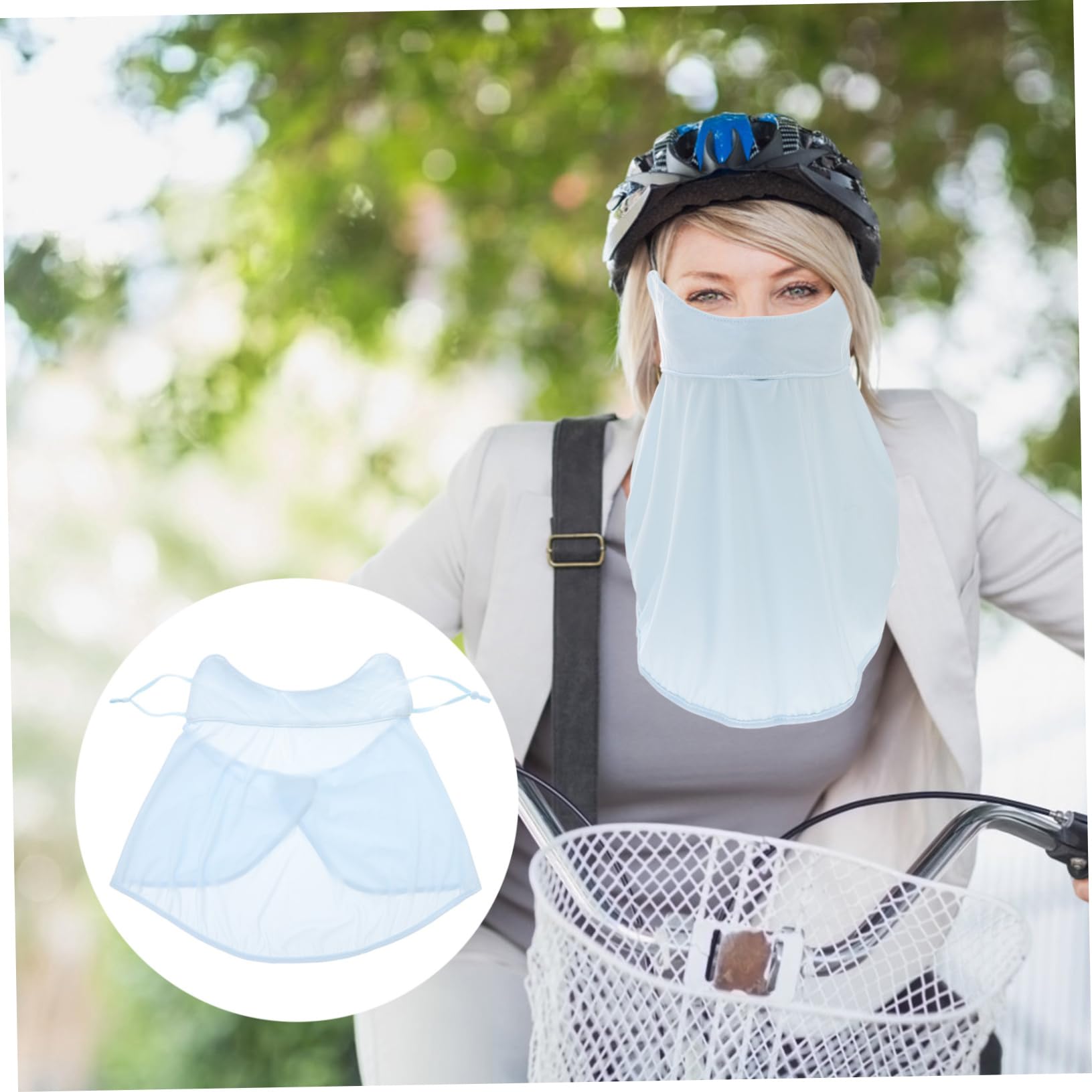 COLLBATH Atmungsaktive Sonnenschutzmaske aus Eisseide Dünner UV Schutz für Outdoor Sport und Reiten