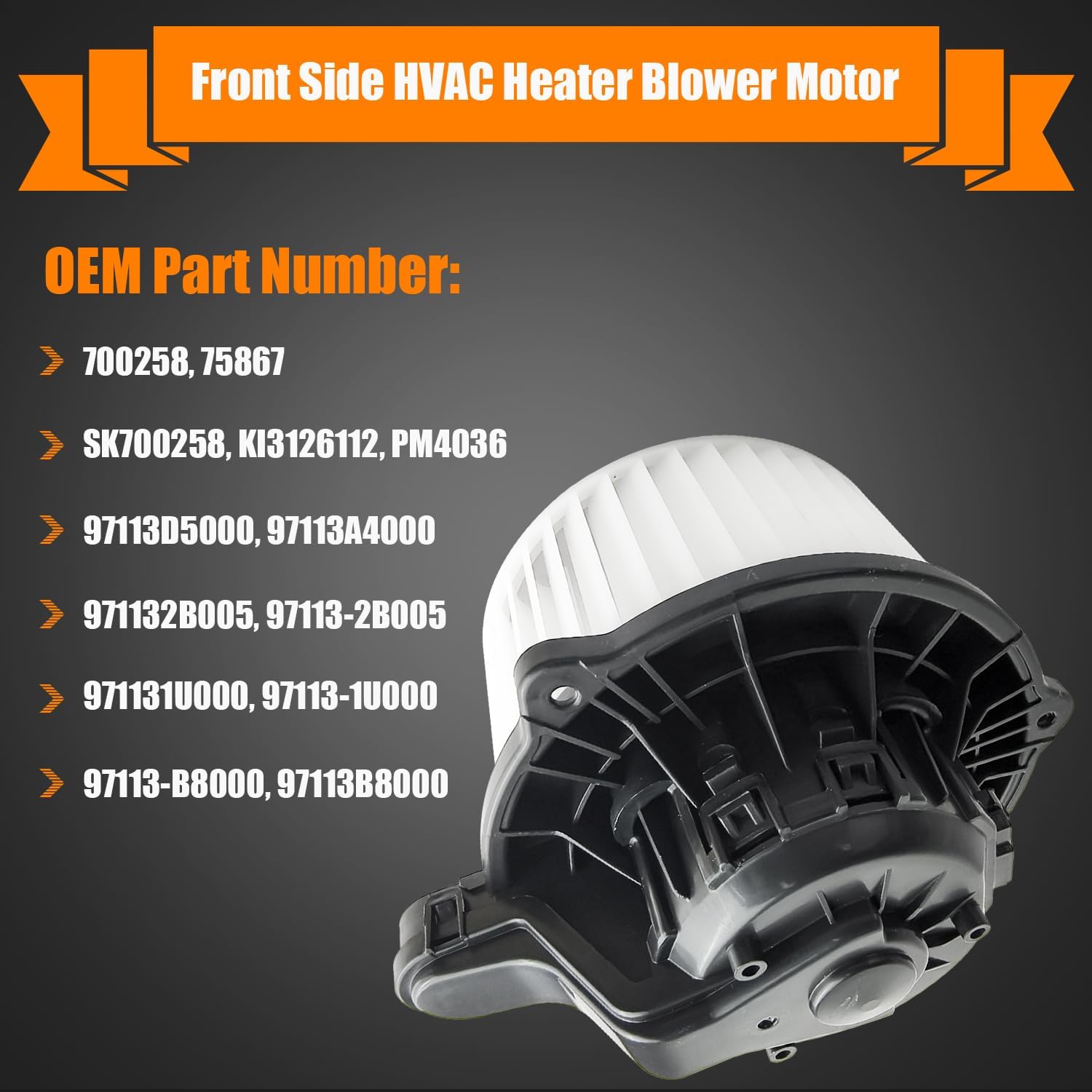 75867 HVAC Heater Blower Motor Fit for Hyundai Elantra 2018-2020 Santa Fe 2010-2018 Santa Fe Sport 2013-2018, for Kia Cadenza Optima Sedona Sorento AC Heater Blower Motor Fan Replace# 700258, SK700258