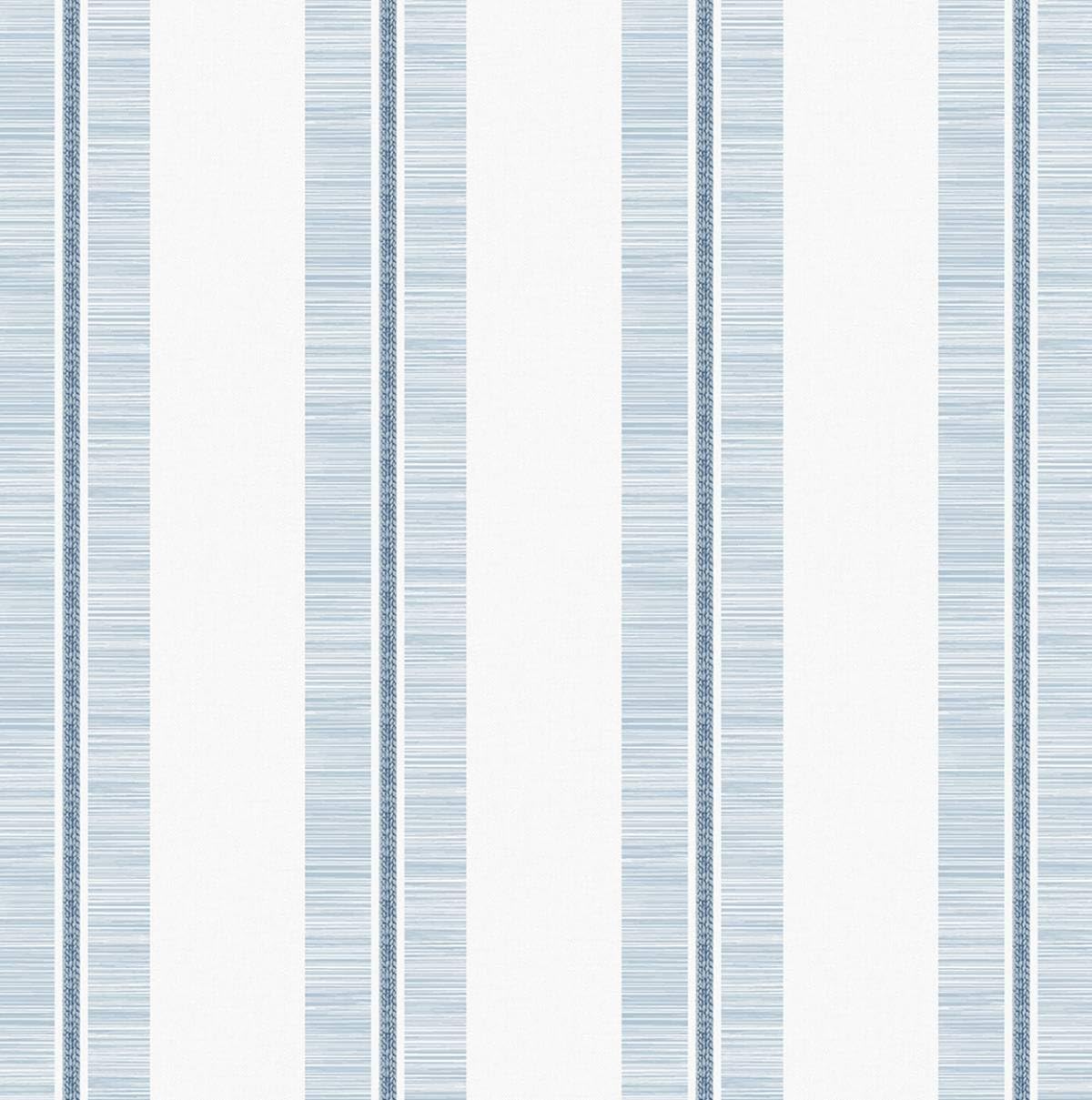 NextWall Beach Towel Stripe Peel and Stick Wallpaper (Blue Skies)
