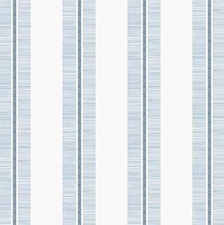 NextWall Beach Towel Stripe Peel and Stick Wallpaper (Blue Skies)
